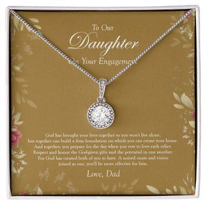 "God Given" Daughter Engagement Necklace Gift From Dad Eternal Hope Pendant Jewelry Box