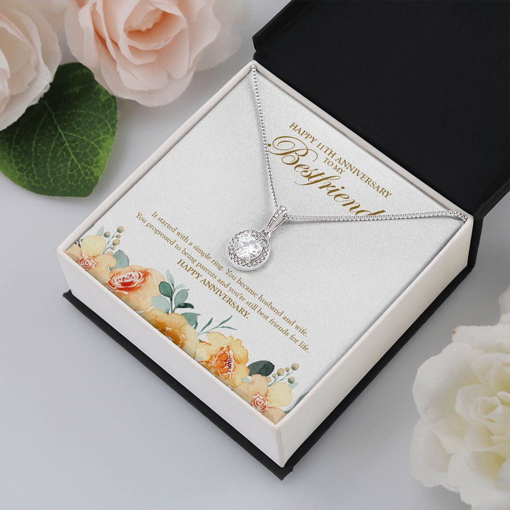 "Started As Simple Ring" Bestfriend 11th Anniversary Necklace Gift From Bestie BFF Soul Sister Eternal Hope Pendant Jewelry Box