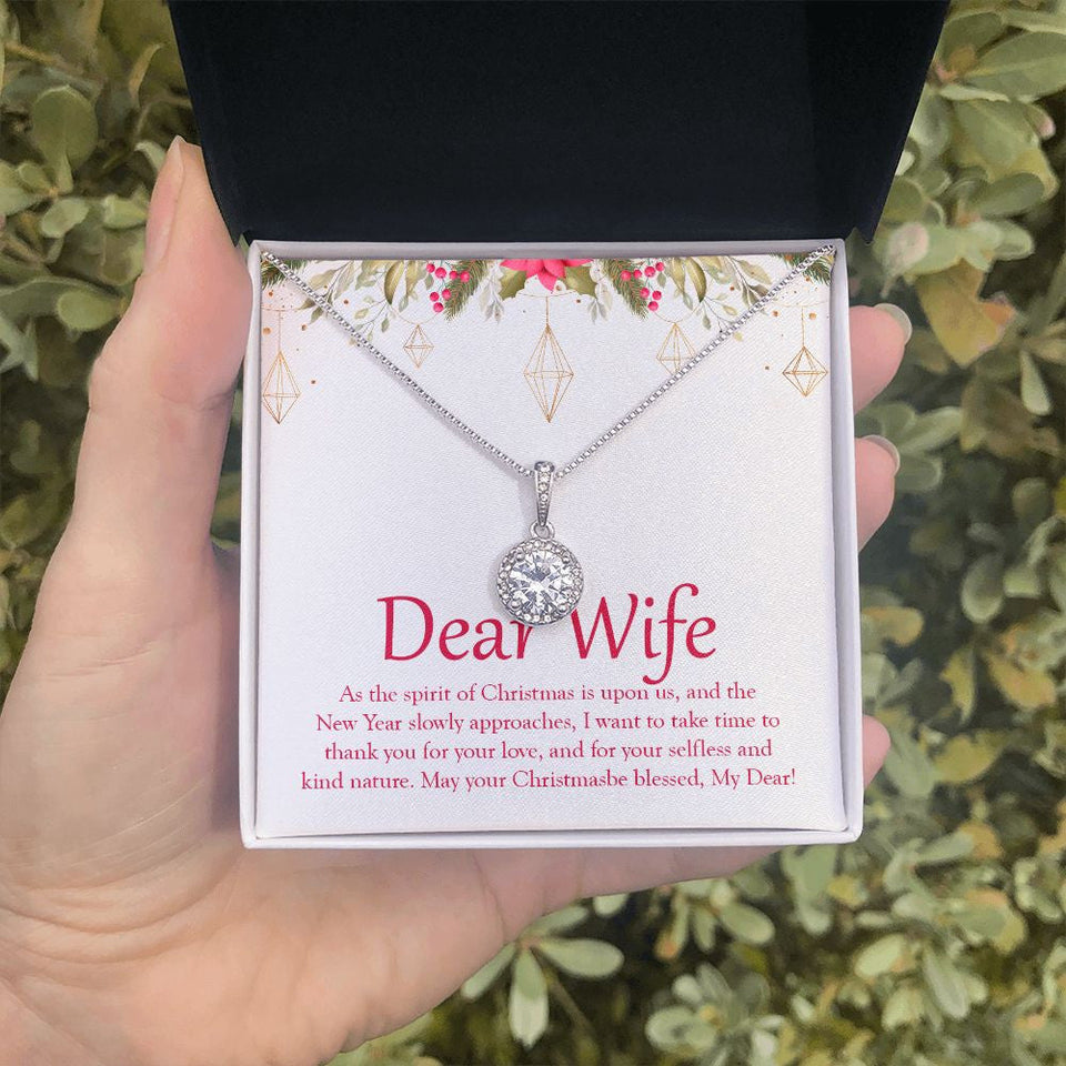 "Selfless And Kind Nature" Wife Christmas Necklace Gift From Husband Eternal Hope Pendant Jewelry Box