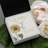 "Endless Love Story" Sister Wedding Day Necklace Gift From Sister Alluring Beauty Pendant Jewelry Box