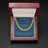 "The Highest Of Your Hopes" Boyfriend Graduation Necklace Gift From Girlfriend Cuban Link Chain Jewelry Box