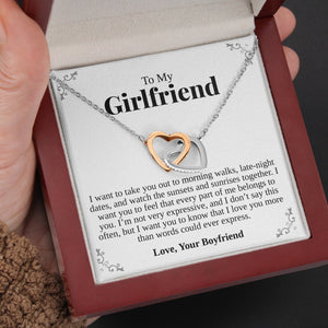Interlocking Hearts Necklace- Your Grace, The Little Things, Gift For Girlfriend, For Birthday, Christmas, Mother's Day