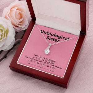 "Sister By Heart" Unbiological Sister Necklace Gift From Bestie Bestfriend Soul-Sister Alluring Beauty Pendant Jewelry Box Birthday Graduation Christmas Thanksgiving