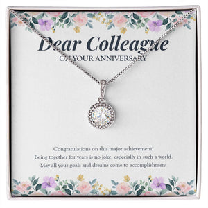 "Major Couple Achievement" Colleague Wedding Anniversary Necklace Gift From Co-worker Eternal Hope Pendant Jewelry Box