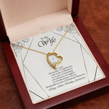 "Wonderful Memories" Wife Silver Wedding Anniversary Necklace Gift From Husband Forever Love Pendant Jewelry Box