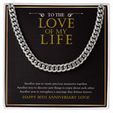 "To Discover New Things" Husband Love Of My Life 17th Wedding Anniversary Necklace Gift From Wife Cuban Link Chain Jewelry Box