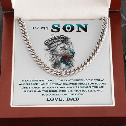 To My Son - You Are Stronger Than You Seem - Cuban Link Chain Necklace