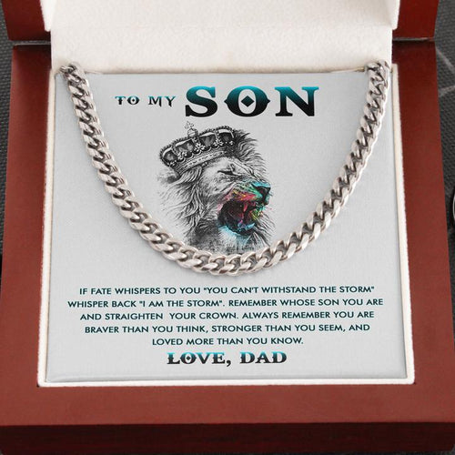 To My Son - You Are Stronger Than You Seem - Cuban Link Chain Necklace