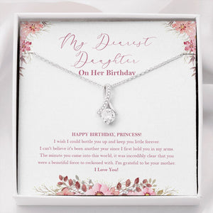 "Bottle You Up" Daughter Birthday Necklace Gift From Mom Dad Parents Alluring Beauty Pendant Jewelry Box