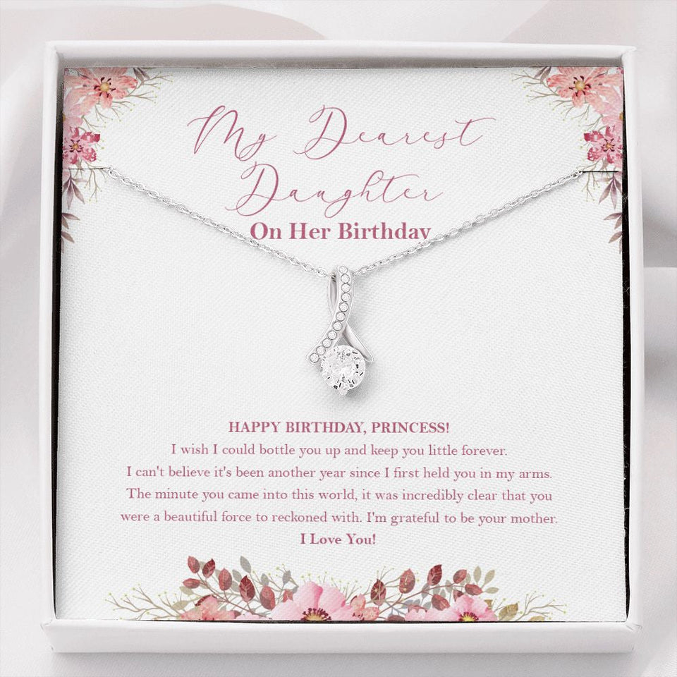 "Bottle You Up" Daughter Birthday Necklace Gift From Mom Dad Parents Alluring Beauty Pendant Jewelry Box