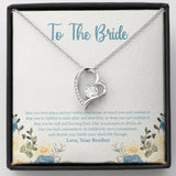 "Fulfilled By Commitment" Bride Wedding Day Necklace Gift From Brother Forever Love Pendant Jewelry Box