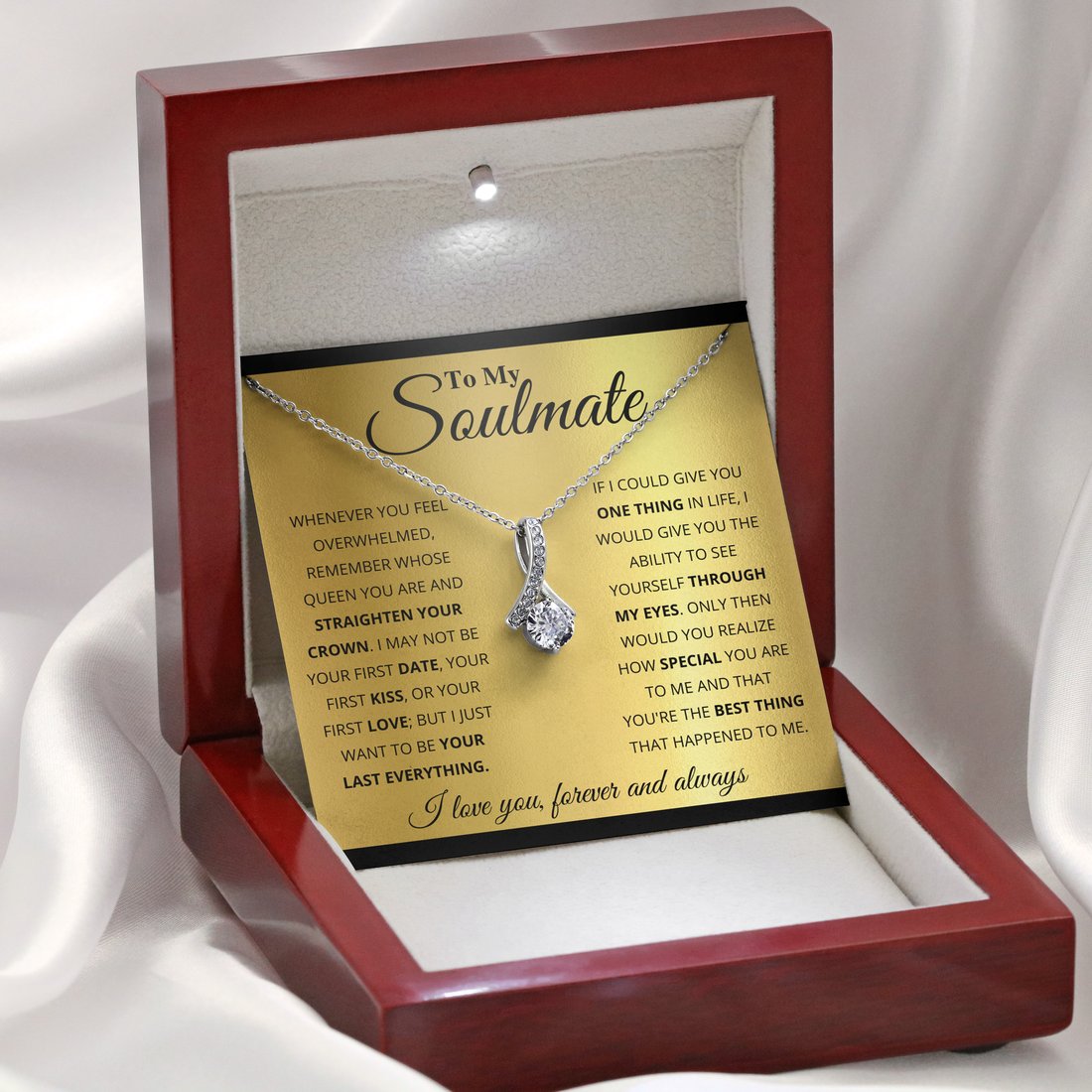 To My Soulmate Necklace - You're The Best Thing Alluring Beauty Necklace