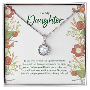 "My Child My Life" Daughter Necklace Gift From Mom Dad Parents Eternal Hope Pendant Jewelry Box Birthday Christmas Valentines New Year