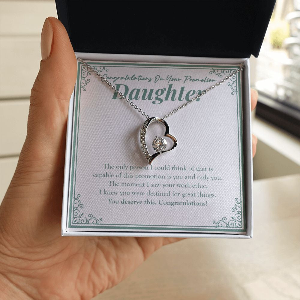 "Destined For Great Things" Daughter Job Promotion Necklace Gift From Mom Dad Forever Love Pendant Jewelry Box