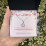 "Blessed To Have You" Best Daughter Necklace Gift From Mom Dad Eternal Hope Pendant Jewelry Box Birthday Graduation Christmas Wedding