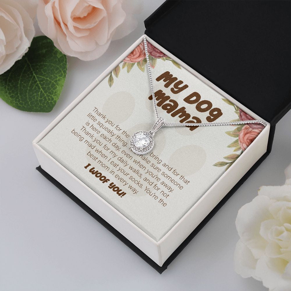 "That Little Squeaky Thing" Dog Mama Necklace Gift From Bestfriend Family Eternal Hope Pendant Jewelry Box Birthday Christmas Thanksgiving