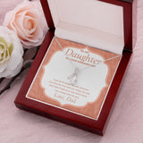 "Way Back Home" Daughter Engagement Necklace Gift From Dad Mom Parents Alluring Beauty Pendant Jewelry Box