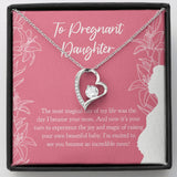 "Most Magical Day Of Your Life" Pregnant Daughter Necklace Gift From Mom Dad Forever Love Pendant Jewelry Box Baby Shower