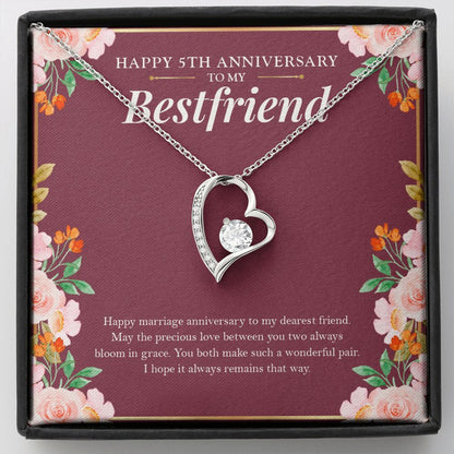 "Make Such A Wonderful Pair" Bestfriend 5th Wedding Anniversary Necklace Gift From Bestie BFF Soul Sister Forever Love Pendant Jewelry Box