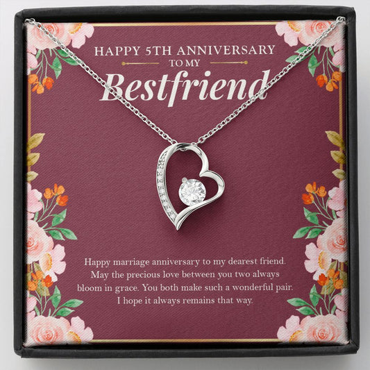 "Make Such A Wonderful Pair" Bestfriend 5th Wedding Anniversary Necklace Gift From Bestie BFF Soul Sister Forever Love Pendant Jewelry Box