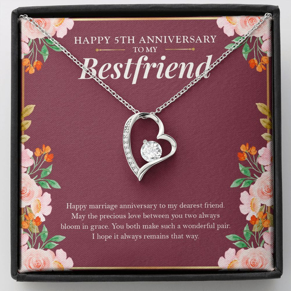 "Make Such A Wonderful Pair" Bestfriend 5th Wedding Anniversary Necklace Gift From Bestie BFF Soul Sister Forever Love Pendant Jewelry Box