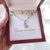 "Face The World With A Smile" Loving Grandma Necklace Gift From Granddaughter Grandson Alluring Beauty Pendant Jewelry Box Birthday Christmas New Year