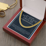 "Gave Your Soul" Amazing New Police Officer Graduation Necklace Gift From Mom Dad Grandparents Bestfriend Cuban Link Chain Jewelry Box