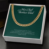 "Expert Chef Like You" Chef Bonus Dad Necklace Gift From Daughter Son Cuban Link Chain Jewelry Box Birthday Christmas Valentines Thanksgiving