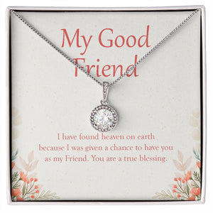 "Heaven On Earth" Good Friend Necklace Gift From Bestfriend Bestie BFF Eternal Hope Pendant Jewelry Box Birthday Christmas New Year