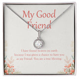 "Heaven On Earth" Good Friend Necklace Gift From Bestfriend Bestie BFF Eternal Hope Pendant Jewelry Box Birthday Christmas New Year