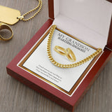 "Bling On The Finger" Grandson Engagement Necklace Gift From Grandma Grandpa Grandparents Cuban Link Chain Jewelry Box