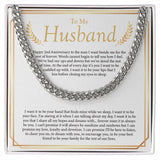 "Best Friend For The Rest Of Our Lives" Husband 2nd Wedding Anniversary Necklace Gift From Wife Cuban Link Chain Jewelry Box