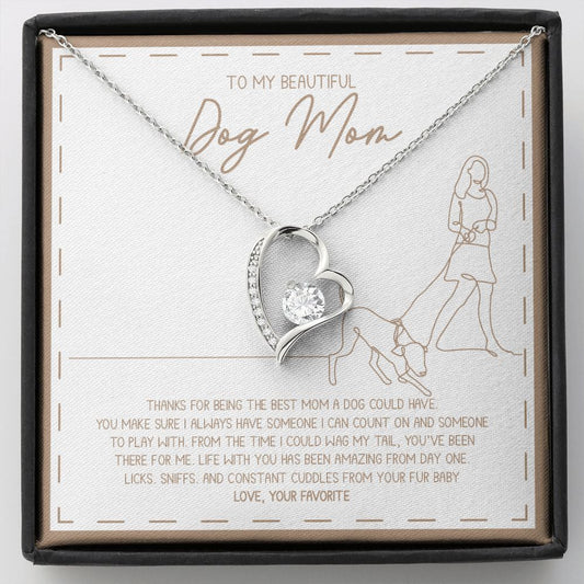 "Someone to play With" Beautiful Dog Mom Necklace Gift From Parents Friends Forever Love Pendant Jewelry Box Birthday Christmas Valentines Thanksgiving