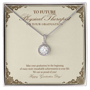"Achievements In Your Life" Future Physical Therapist Graduation Necklace Gift From Parents Grandparents Friends Teachers Eternal Hope Pendant Jewelry Box
