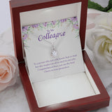 "Inspire Us To Excel In Our Jobs" Colleague Job Promotion Necklace Gift From Co-worker Friend Eternal Hope Pendant Jewelry Box