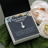 "Absolutely Adorable Person" Incredible Daughter Necklace Gift From Mom Dad Alluring Beauty Pendant Jewelry Box Birthday Graduation Christmas Valentines