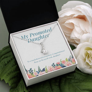 "Much Deserved" Daughter Job Promotion Necklace Gift From Mom Dad Parents Alluring Beauty Pendant Jewelry Box