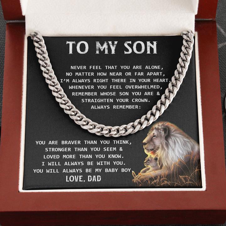 To My Son - Remember Whose Son You Are - Cuban Link Chain Necklace