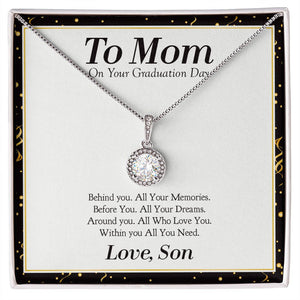 "All Your Memories" Mom Graduation Necklace Gift From Daughter Son Eternal Hope Pendant Jewelry Box