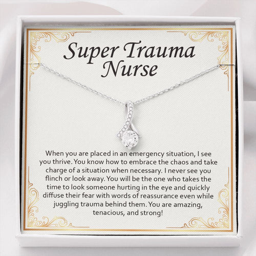 "I See You Thrive" Super Trauma Nurse Necklace Gift From Co-Worker Patient Parents Alluring Beauty Pendant Jewelry Box Thanksgiving Christmas Birthday