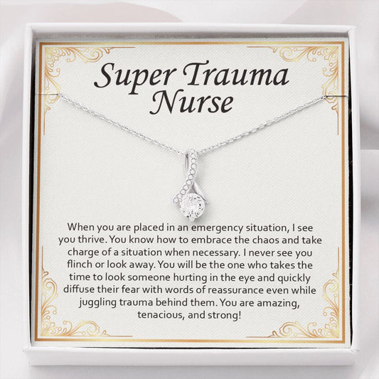 "I See You Thrive" Super Trauma Nurse Necklace Gift From Co-Worker Patient Parents Alluring Beauty Pendant Jewelry Box Thanksgiving Christmas Birthday
