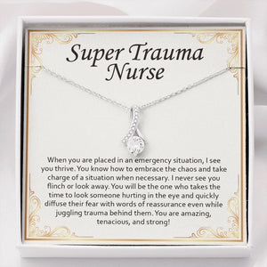 "I See You Thrive" Super Trauma Nurse Necklace Gift From Co-Worker Patient Parents Alluring Beauty Pendant Jewelry Box Thanksgiving Christmas Birthday