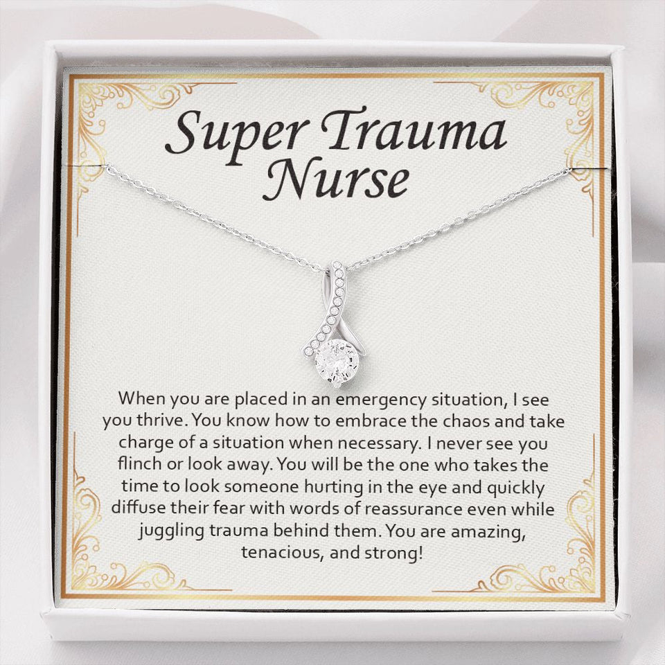"I See You Thrive" Super Trauma Nurse Necklace Gift From Co-Worker Patient Parents Alluring Beauty Pendant Jewelry Box Thanksgiving Christmas Birthday