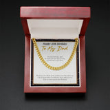 "A Year Wiser" Dad 40th Birthday Necklace Gift From Daughter Son Cuban Link Chain Jewelry Box