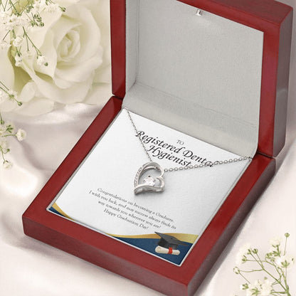 "Luck and Success" Registered Dental Hygienist Graduation Necklace Gift From Mom Dad Grandma Grandpa Bestfriend Classmate Forever Love Pendant Jewelry Box