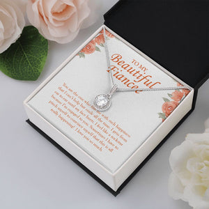 "Fills Me with Such Happiness" Beautiful Fiancee Necklace Gift From Fiance Boyfriend Future Husband Eternal Hope Pendant Jewelry Box Wedding Engagement Birthday Valentines