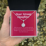 "You Are My Strength" Strong Daughter Necklace Gift From Mom Dad Eternal Hope Pendant Jewelry Box Birthday Christmas Wedding Graduation