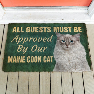 3D Must Be Approved By Our Maine Coon Cat Custom Doormat