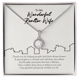 "Find Their Dream Home" Wonderful Realtor Wife Necklace Gift From Husband Eternal Hope Pendant Jewelry Box Job Anniversary Birthday Christmas