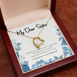"Glad That You've Found" Sister Engagement Necklace Gift From Sis Brother Forever Love Pendant Jewelry Box